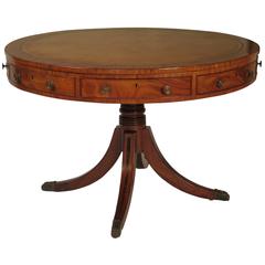 Large English Rent, Drum Table, Library Table, circa 1860