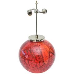 Vintage WMF Glass and Chrome Sphere Table/Side Lamp 6