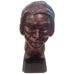 Bronze Bust of Marian Anderson by Nicolaus Koni, Dated 1936