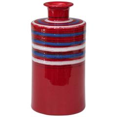Vintage Bitossi Cylindrical Bottle Vase Raymor Label, 1960s