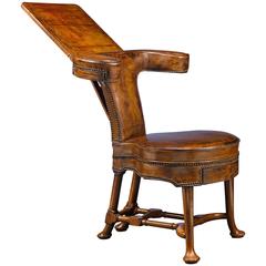 18th Century George II Walnut Reading Chair