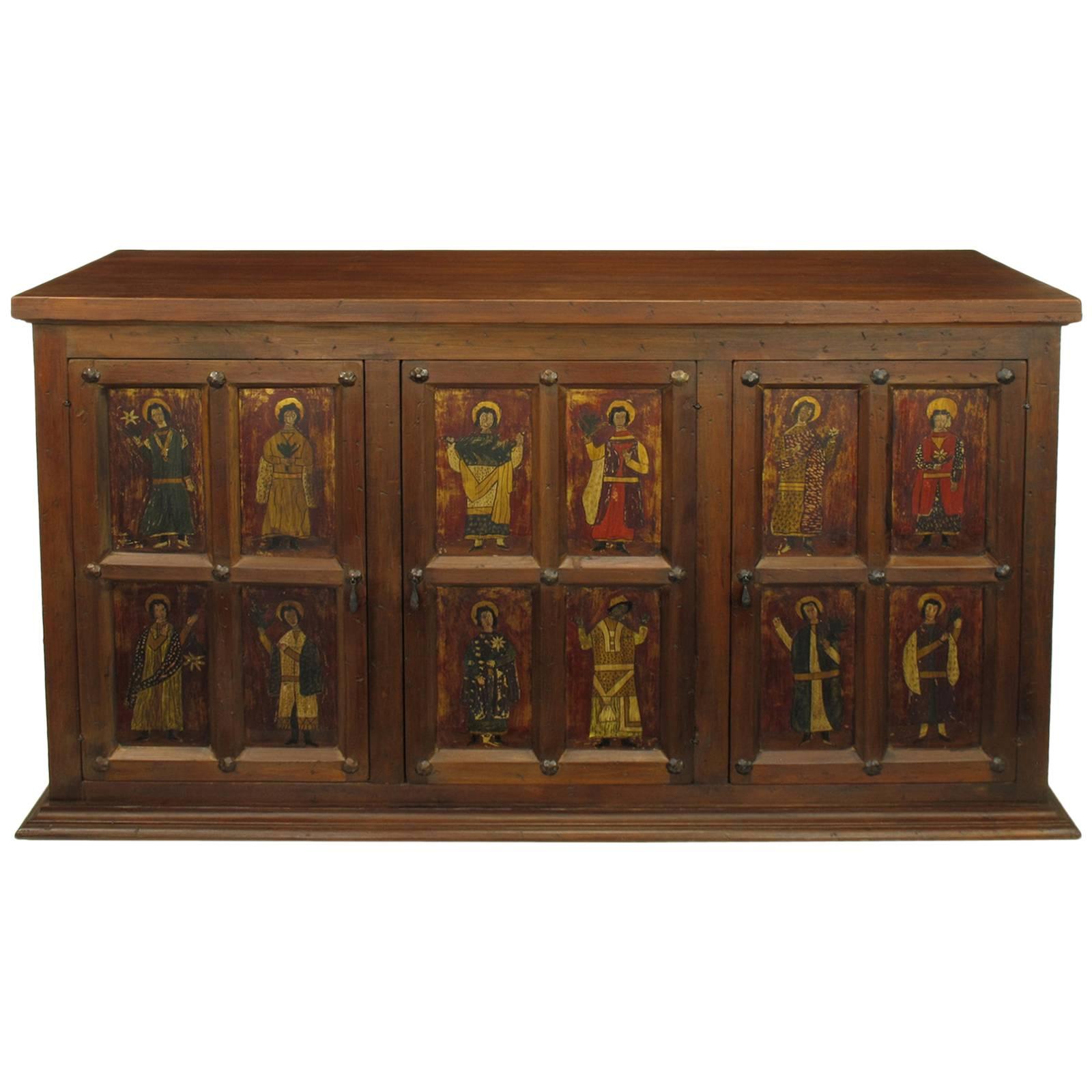 Artes De Mexico Artisanal "Comoda De Apostles" Retablos Cabinet
