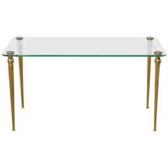 Used Brass Elegant Coffee, Cocktail Table, France, 1970s