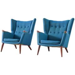 Kurt Ostervig Pair of Blue Lounge Chairs