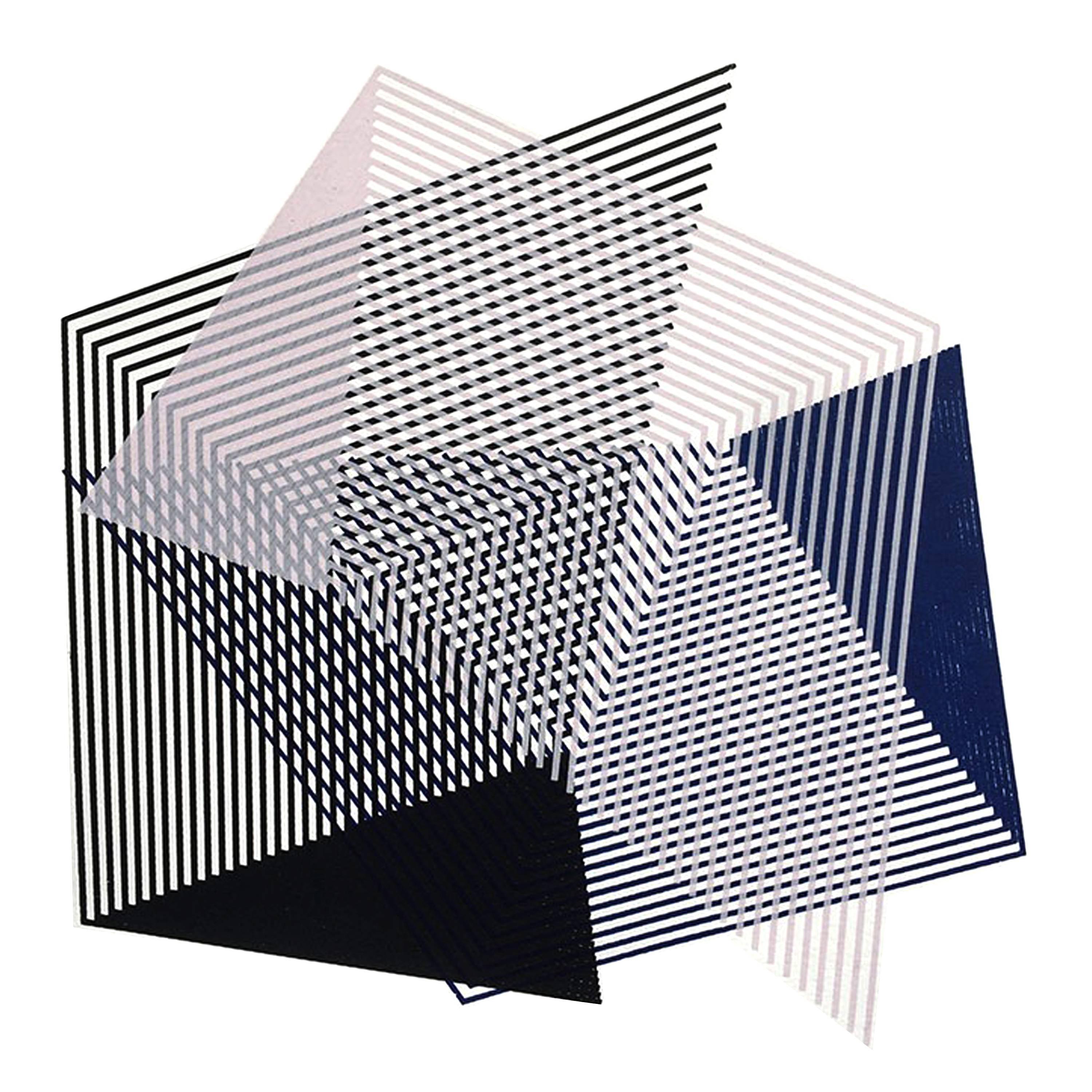 Geometric Limited Edition Hand-Pulled Silkscreen Print by Kate Banazi