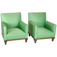 Pair of French Armchairs in the Style of Jean Michel Frank 5