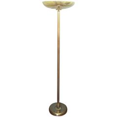 Huge Art Deco French Bronze Uplighter Floor Standard Lamp