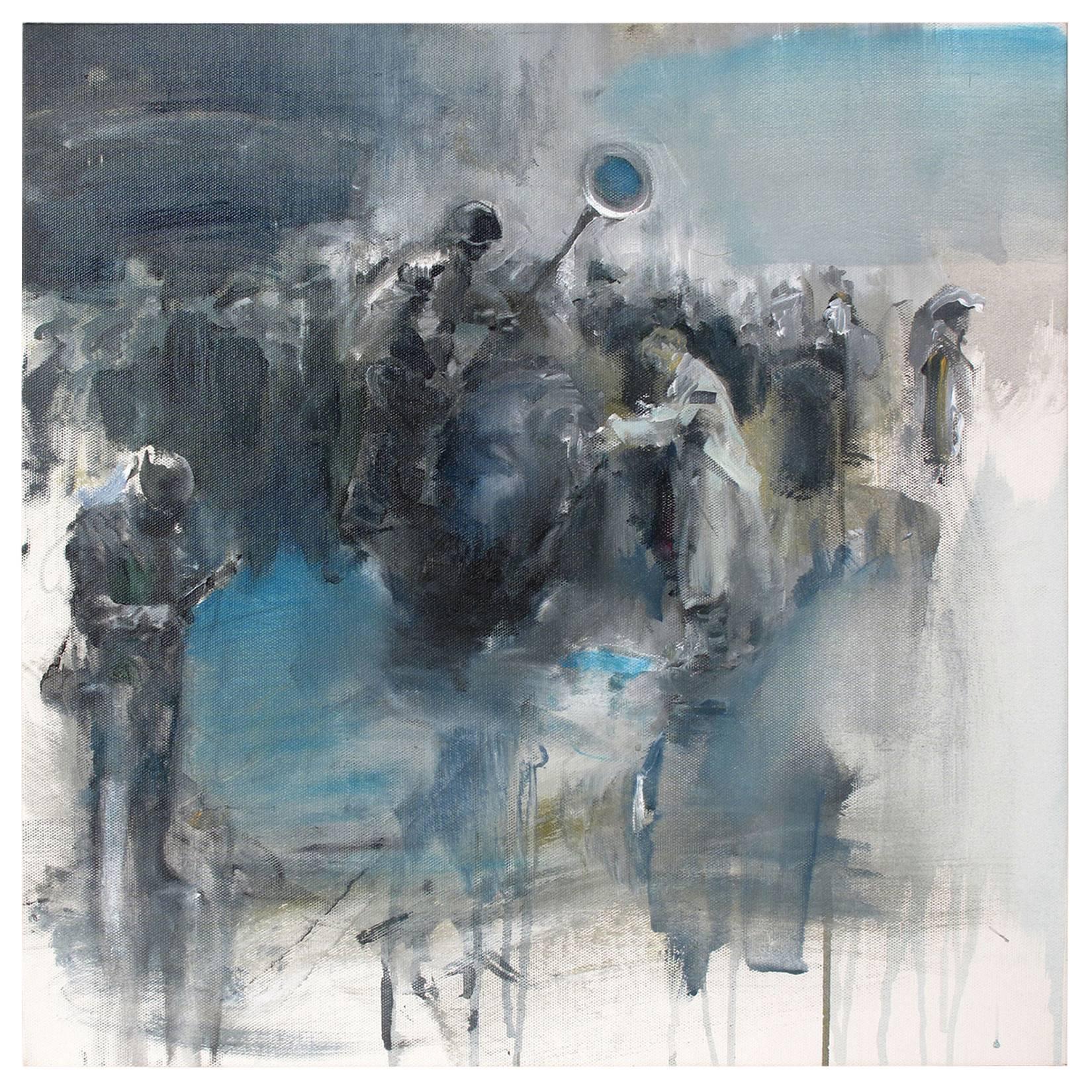 'Stalin's Head' Oil and Acrylic Painting by Romanian Artist Zsolt Bodoni, 2008 For Sale