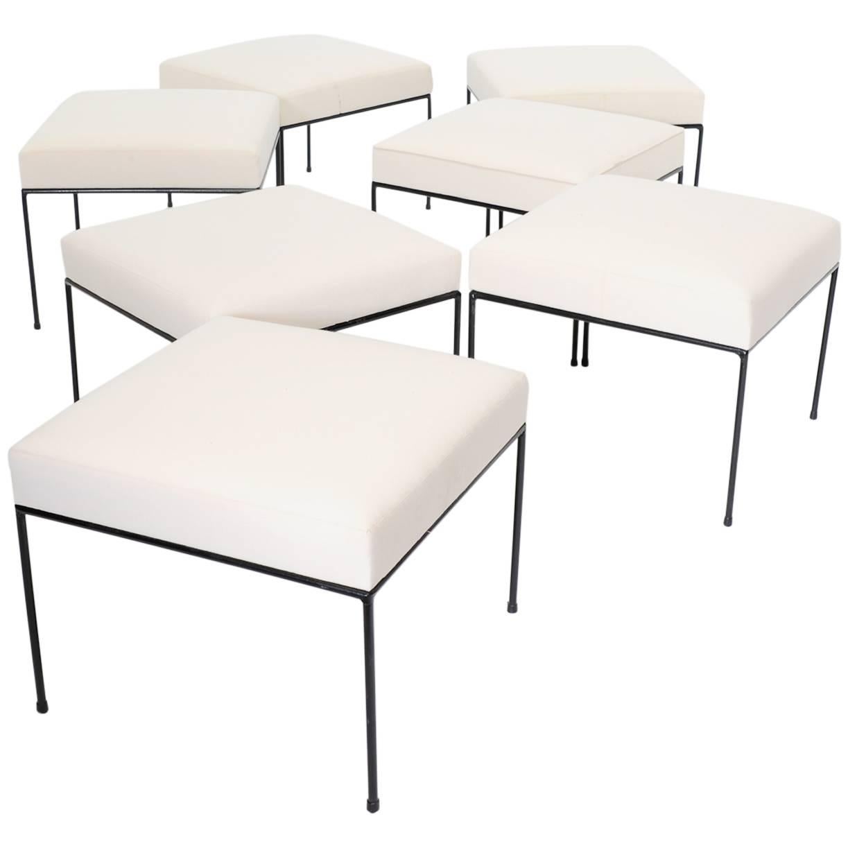 Large Collection of Paul McCobb Ottoman or Stools For Sale