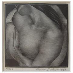 alexander weygers Pencil Signed Nude Engraving by Alexander G Weygers