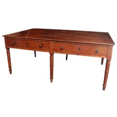 Antique Italian Table 19th Century Table with Four Drawers