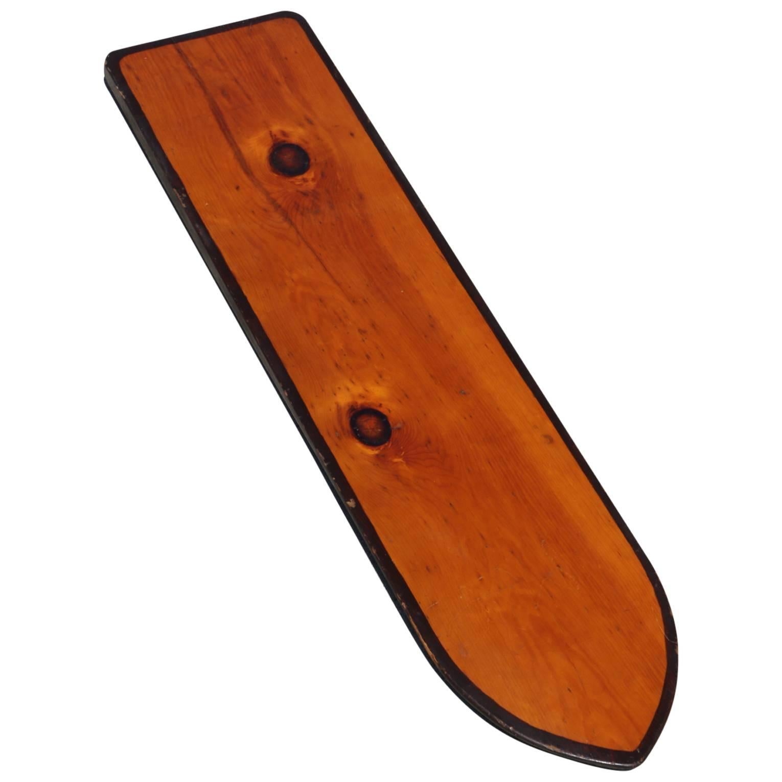 Solid Wood Surfboard, circa 1920s, Hand Shaped, All Original  For Sale