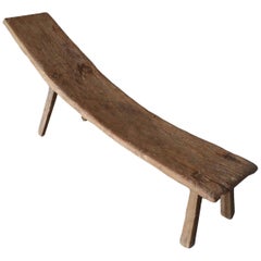 Andrianna Shamaris Wabi-Sabi Teak Wood Bench