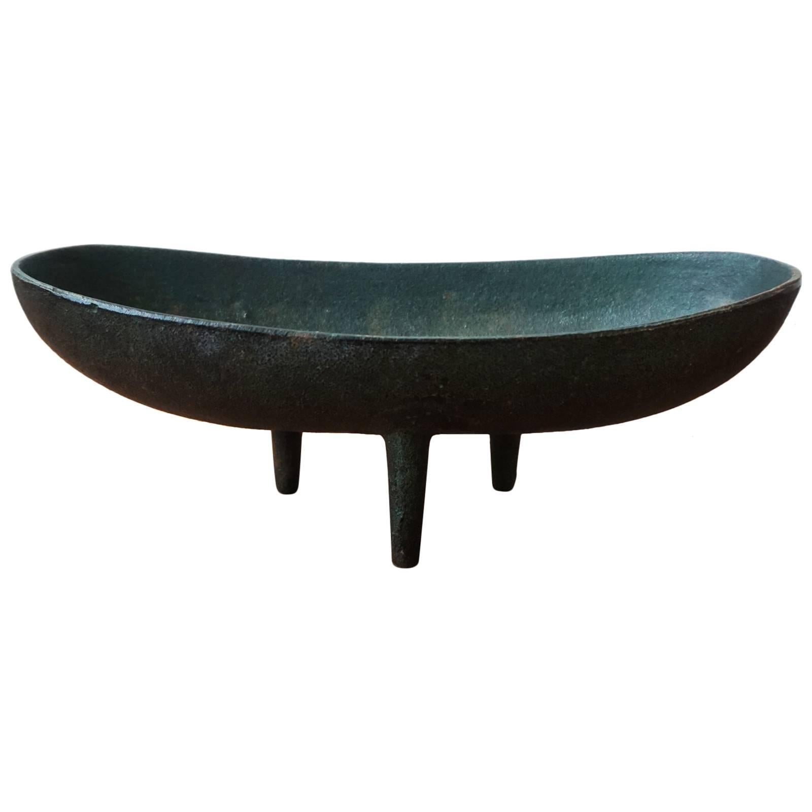 Mid-Century Iron Ikebana Vessel from Japan