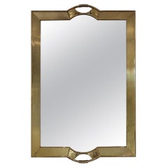 Specchio moderno italiano in ottone