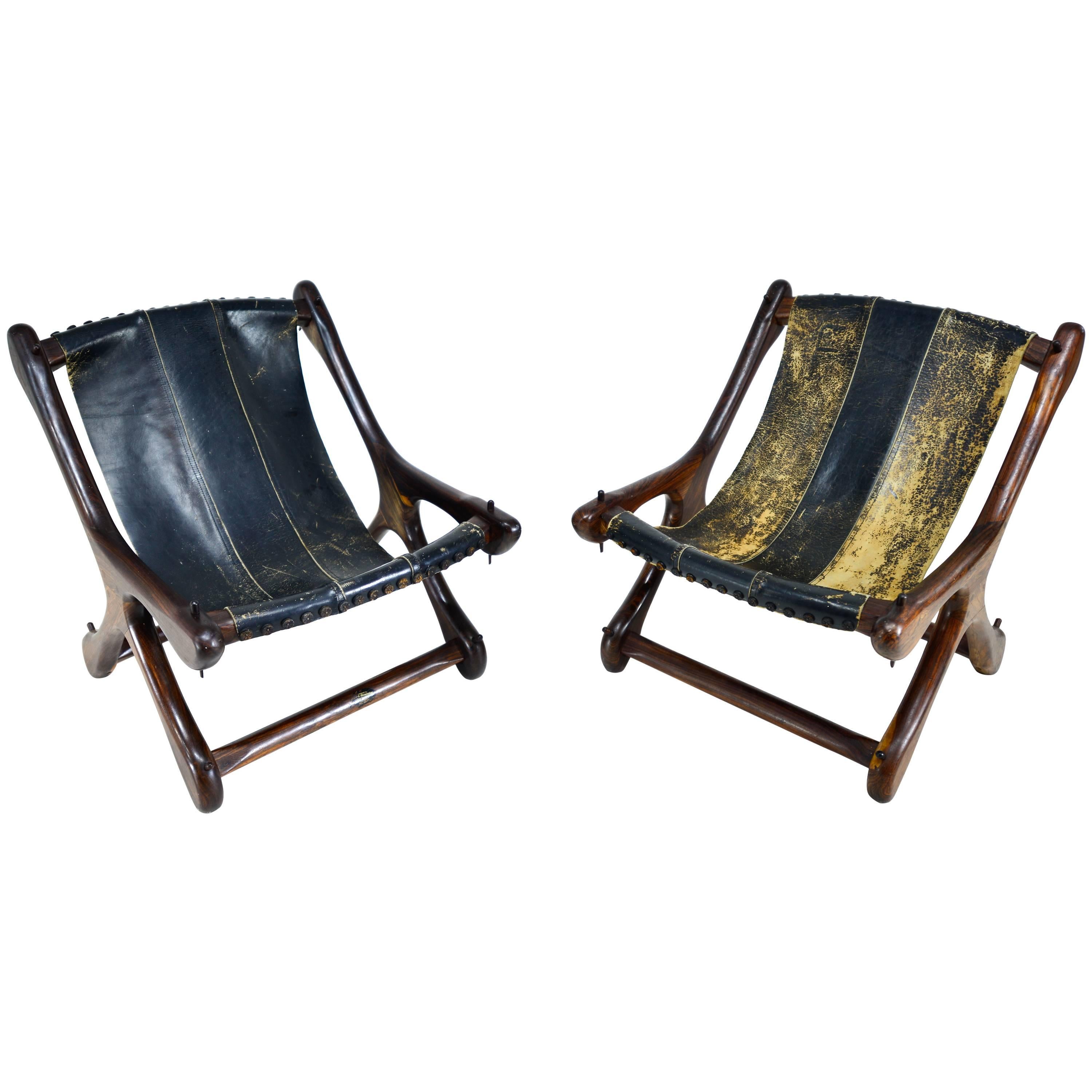 Don Shoemaker Pair of Sling "Sloucher" Chairs