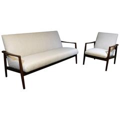 Danish Modern Teak Sofa and Chair