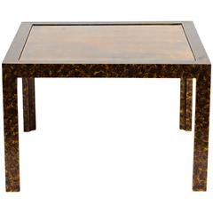 Faux Tortoise and Brass Occasional Table by Widdicomb 6
