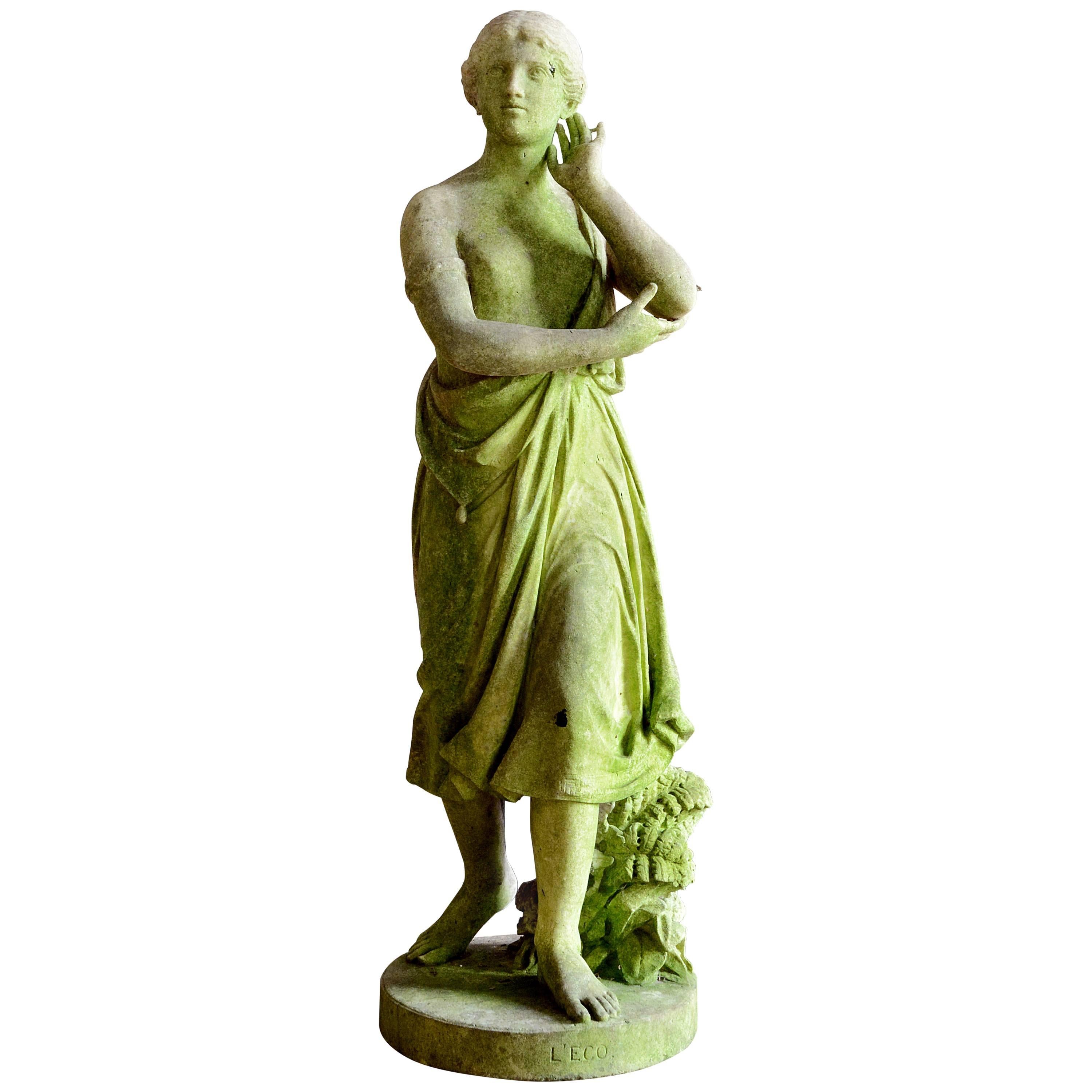 statue d'Echo en marbre du 19ème siècle