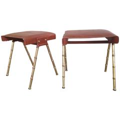 Pair of Stools by Jacques Adnet 9