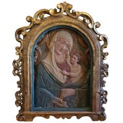 Italian Renaissance Stucco Madonna and Child