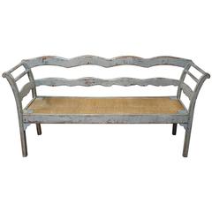 Spanish 19th Century Bench in Painted Wood