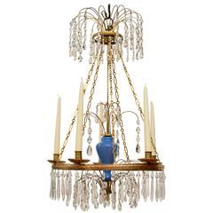 Russian Gilt Bronze and Blue Glass Chandelier, circa 1800 8