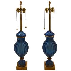 Pair of Large Seguso for Marbro Table Lamps