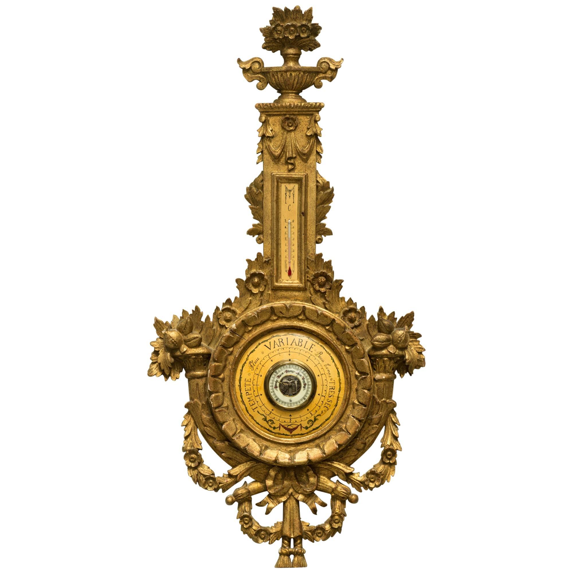 Giltwood Italian Barometer