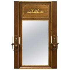 Specchio Trumeau classico italiano con appliques