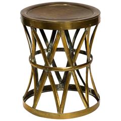 Retro Brass Drum Stool/Table