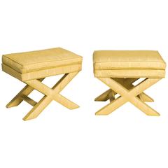 Pair of Oversized Billy Baldwin Style X-Benches