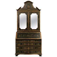 Chinoiserie Hand-Painted English Secretary