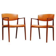 Ejnar Larsen and Aksel Bender Madsen Willy Beck Armchairs, 1951 5