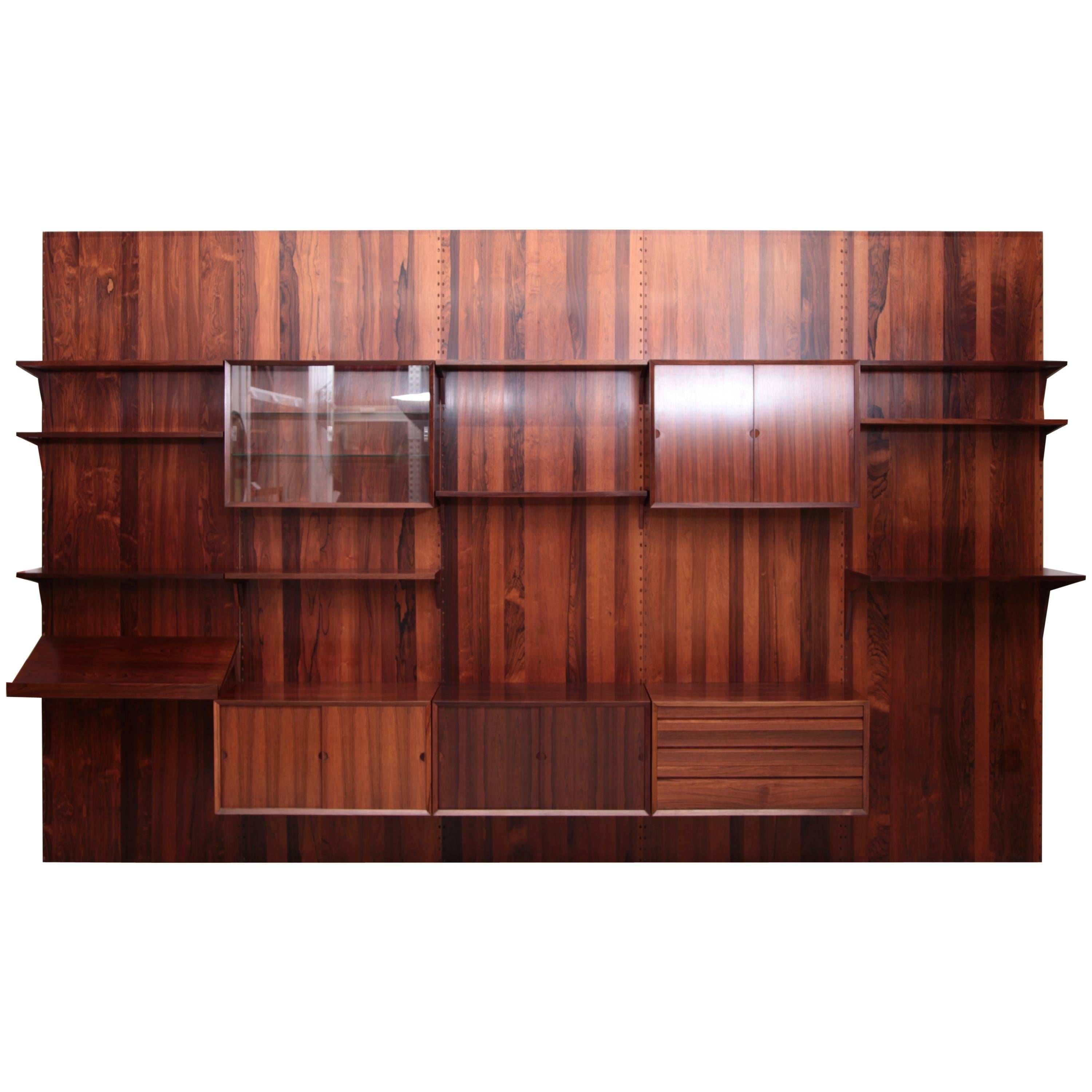 Rosewood Wall Unit by Poul Cadovius for Cado, Denmark, 1960s