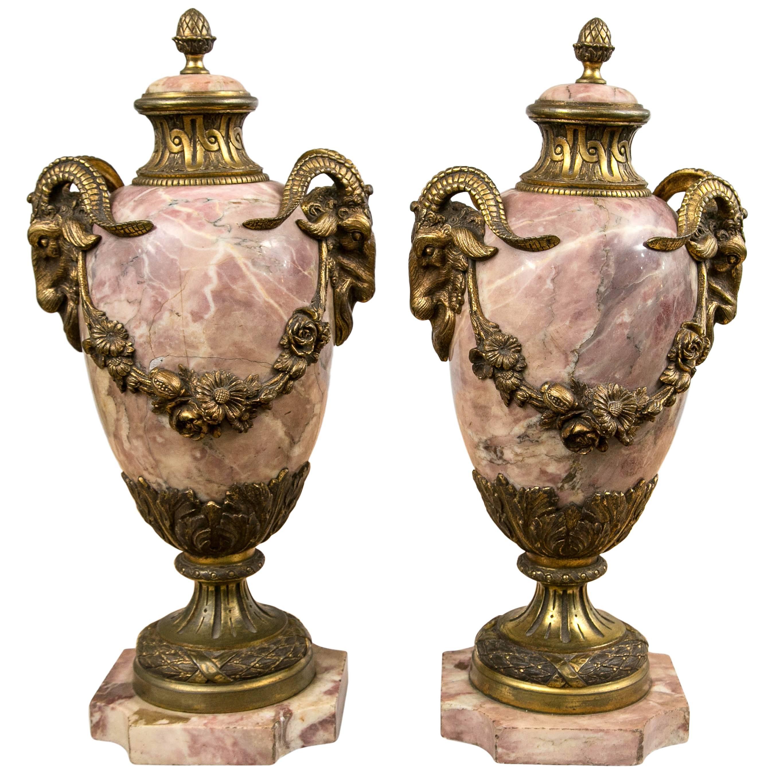 Pink Marble Garnitures