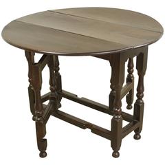 Welsh Period Oak Gate Leg Drop-Leaf Table 2