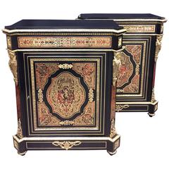 Pair of 19th Century Louis XVI style Boulle Cabinets 11