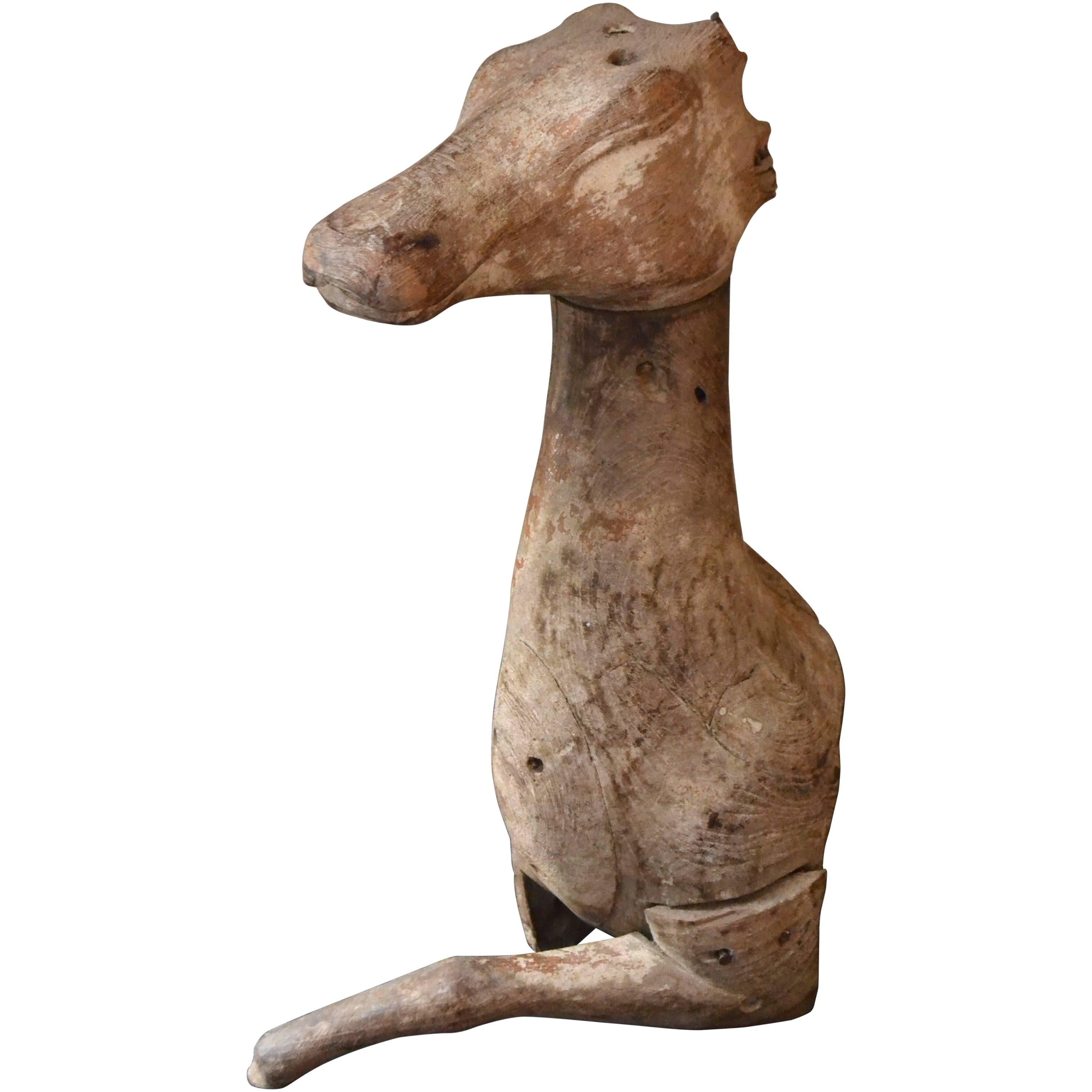 Ancient Wooden Deer from Cambodia