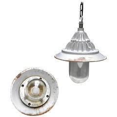 Grey Industrial Glass Refractor Pendants