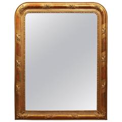 19th Century French Louis Philippe Gold Leaf Mirror