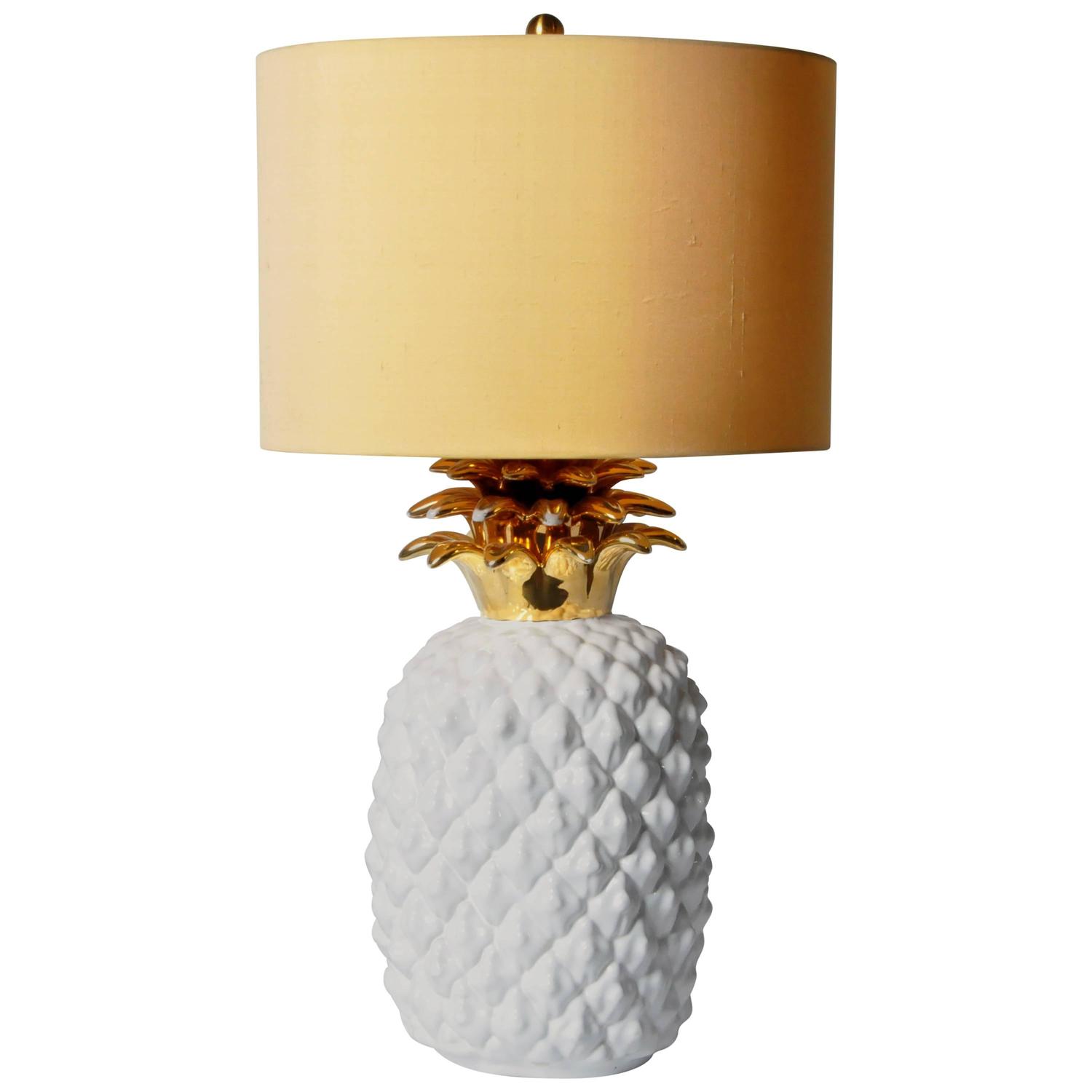 Ceramic Pineapple Lamp For Sale at 1stdibs