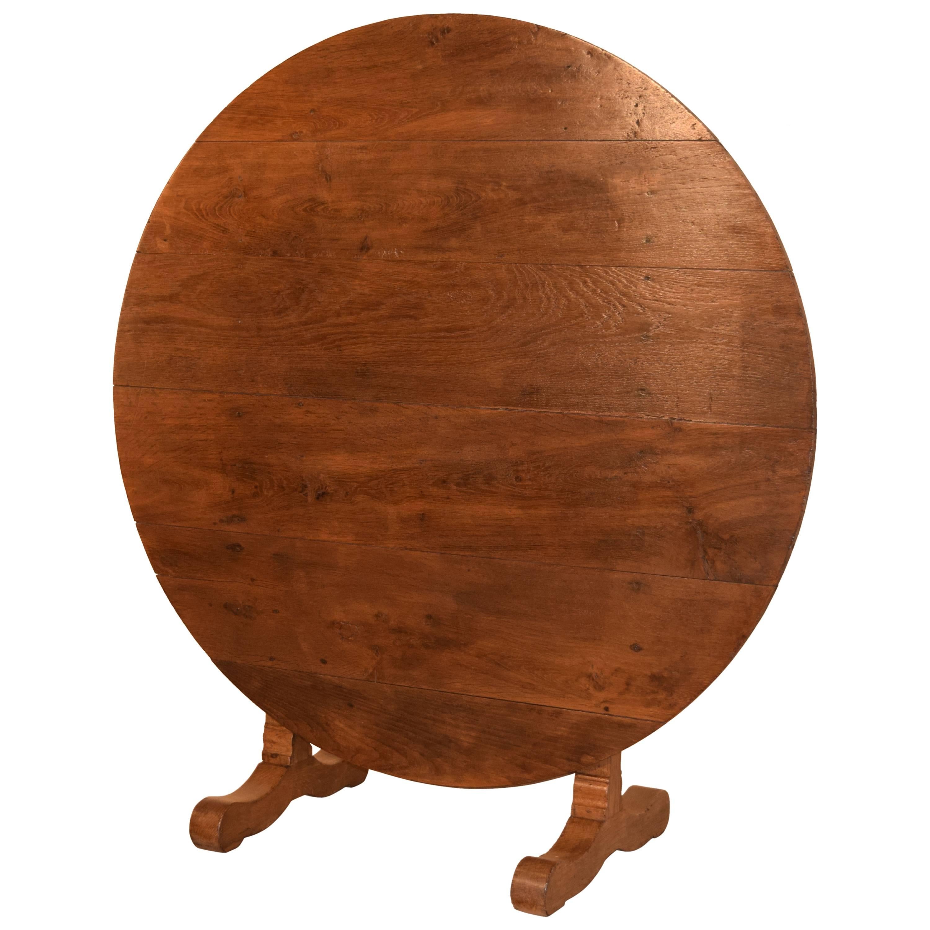 19th Century French Wine Table in Oak