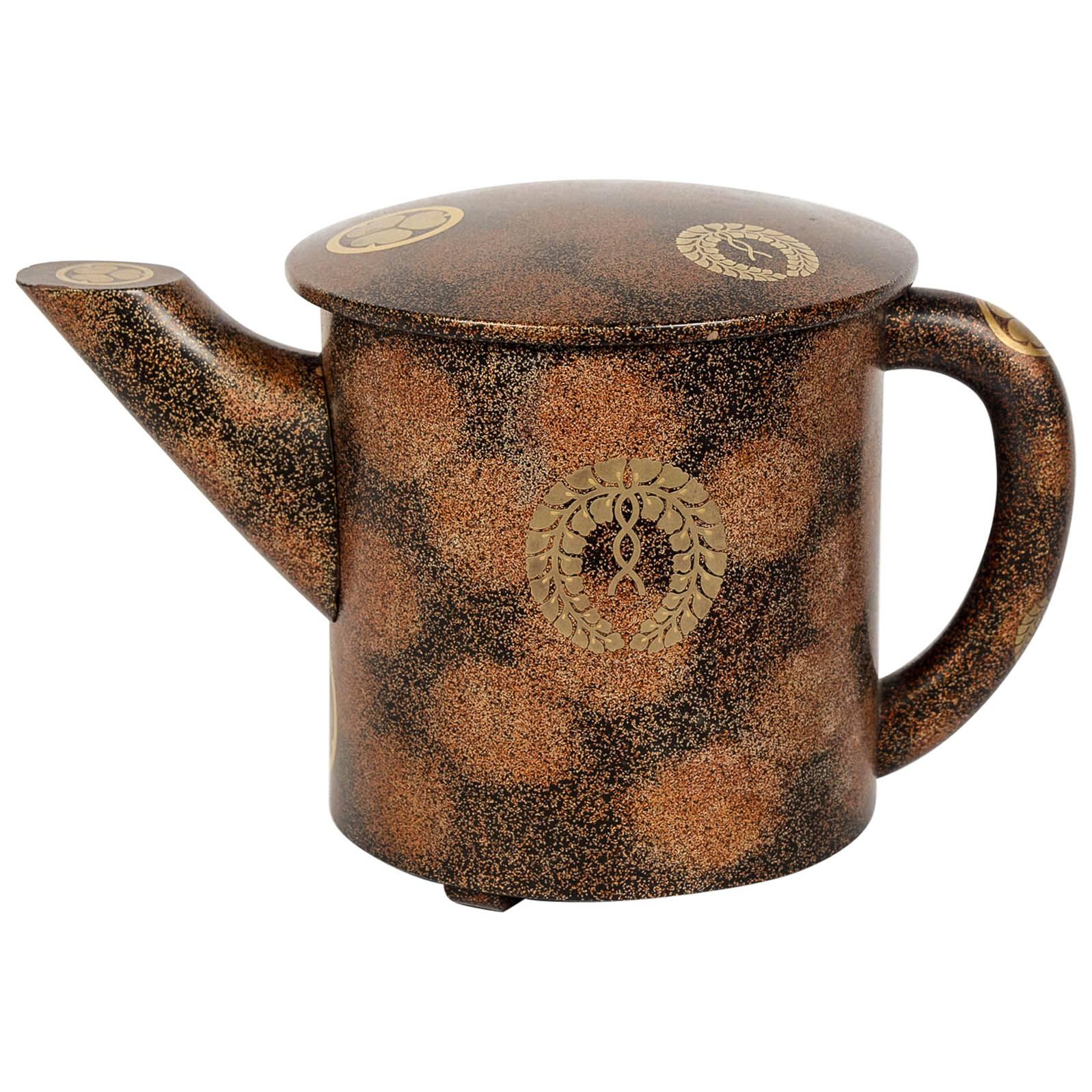 Meiji Japanese Lacquered Tea Pot For Sale