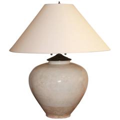 19th Century White Terracotta Vessel Lamp 19th Century White Terracotta Vessel Lamp