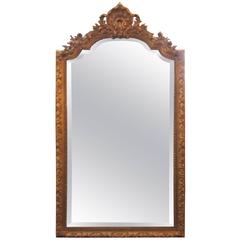 Giltwood and Gesso Louis XV Style Mirror by Carvers Guild