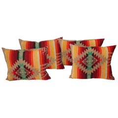 Antique Amazing Flying Geese and Striped Pendleton Pillows