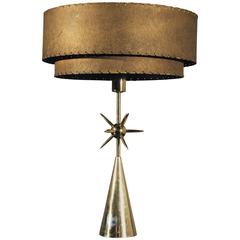 Vintage Mid-Century Sputnik Table Lamp by Laurel Lighting with Original Shade