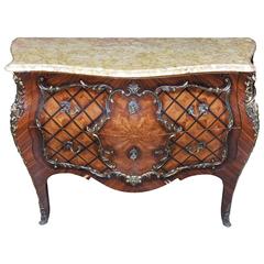 Antique French Empire Bombe Commode or Chest of Drawers, circa 1880