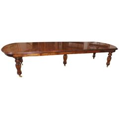 Vintage Mahogany Victorian Style Extending Dining Table